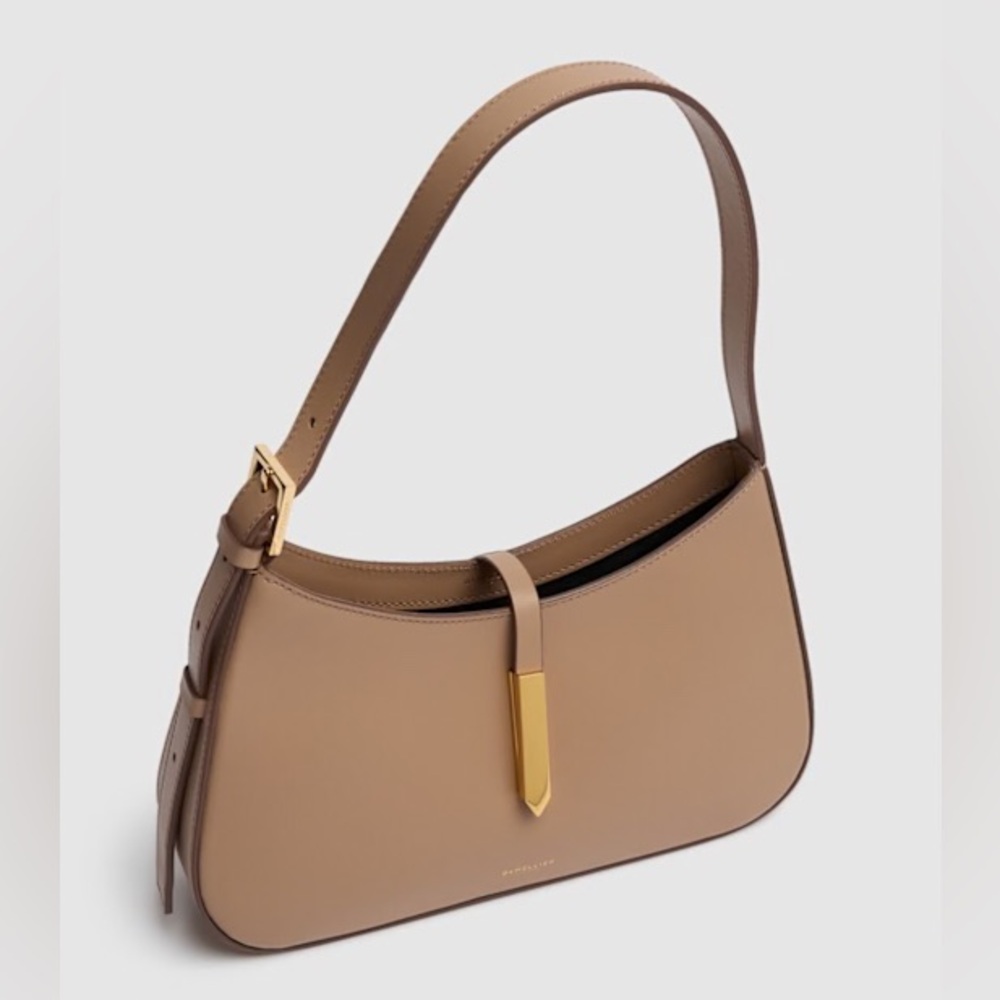 NWT DEMELLIER N10 The Tokyo Light Tan Smooth Leather Handcrafted Shoulder Bag - Picture 4 of 17